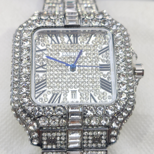 Cartier Iced Out Date Just Luxury